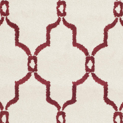 AMHERST, IVORY / RED, 5' X 8', Area Rug