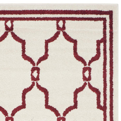 AMHERST, IVORY / RED, 5' X 8', Area Rug