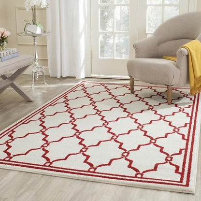 AMHERST, IVORY / RED, 4' X 6', Area Rug