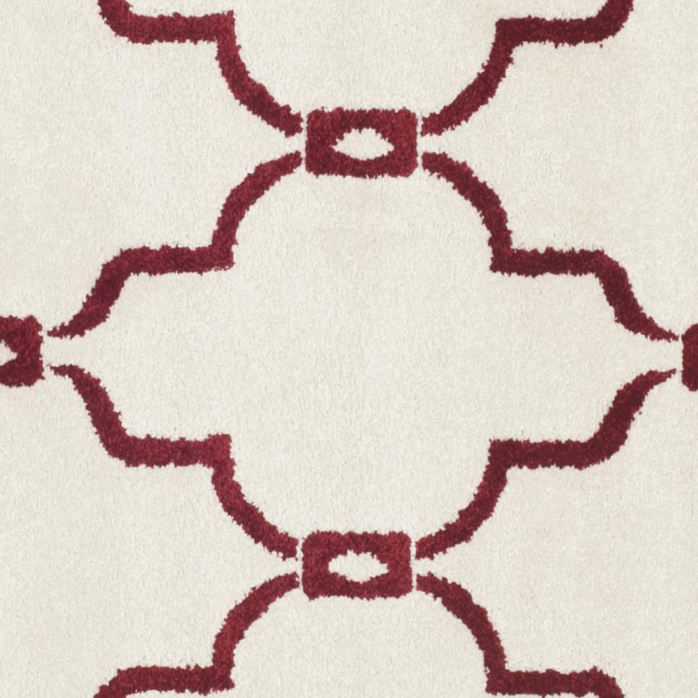 AMHERST, IVORY / RED, 7' X 7' Square, Area Rug