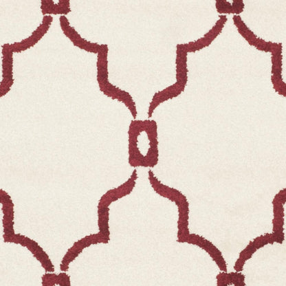 AMHERST, IVORY / RED, 8' X 10', Area Rug