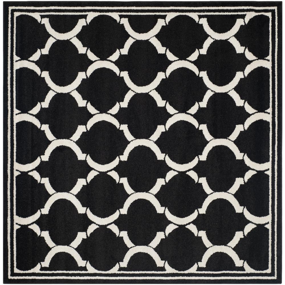 AMHERST, ANTHRACITE / IVORY, 7' X 7' Square, Area Rug, AMT415G-7SQ