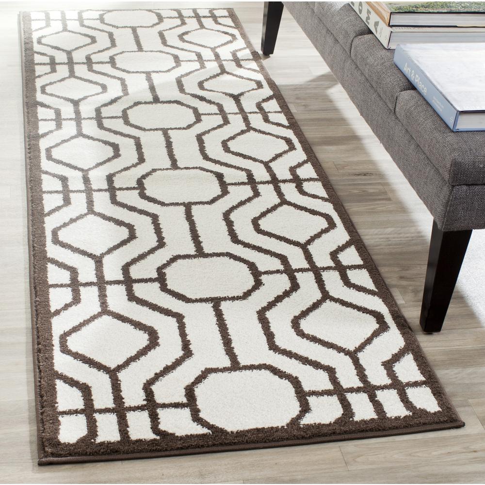 AMHERST, IVORY / BROWN, 2'-3" X 7', Area Rug