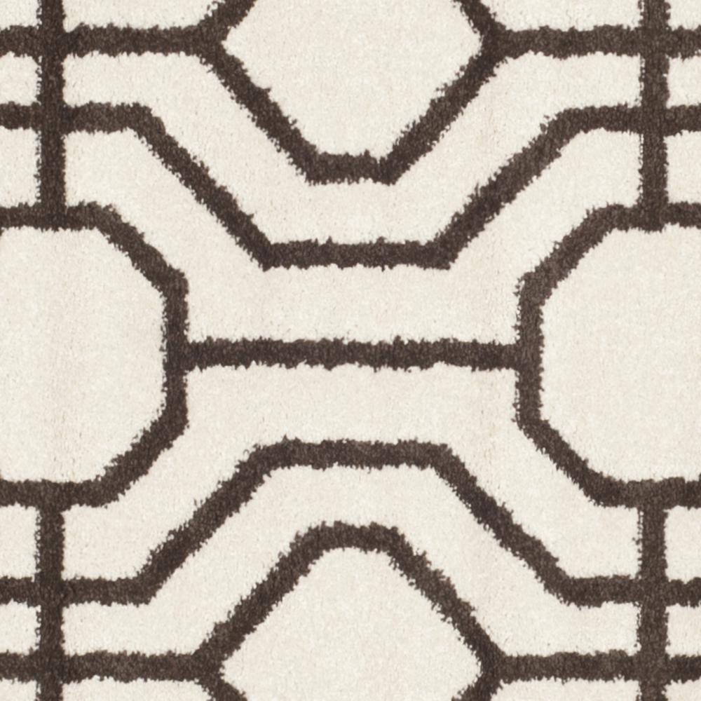 AMHERST, IVORY / BROWN, 7' X 7' Square, Area Rug