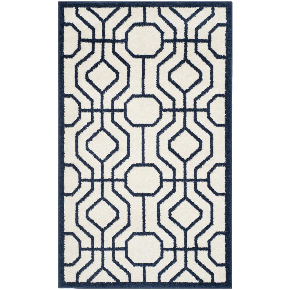 AMHERST, IVORY / NAVY, 3' X 5', Area Rug, AMT416M-3