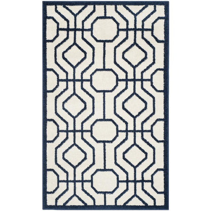 AMHERST, IVORY / NAVY, 3' X 5', Area Rug, AMT416M-3