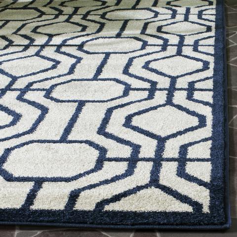 AMHERST, IVORY / NAVY, 3' X 5', Area Rug, AMT416M-3