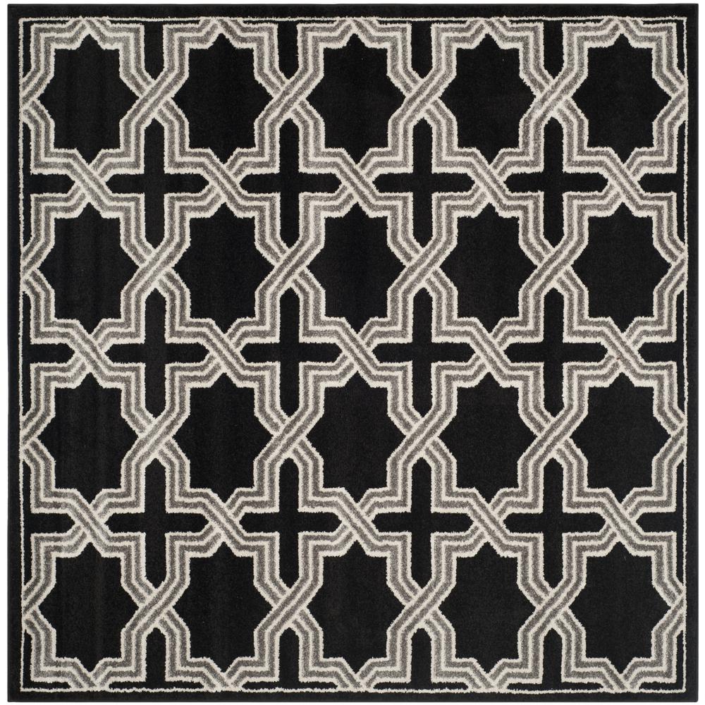 AMHERST, ANTHRACITE / GREY, 7' X 7' Square, Area Rug