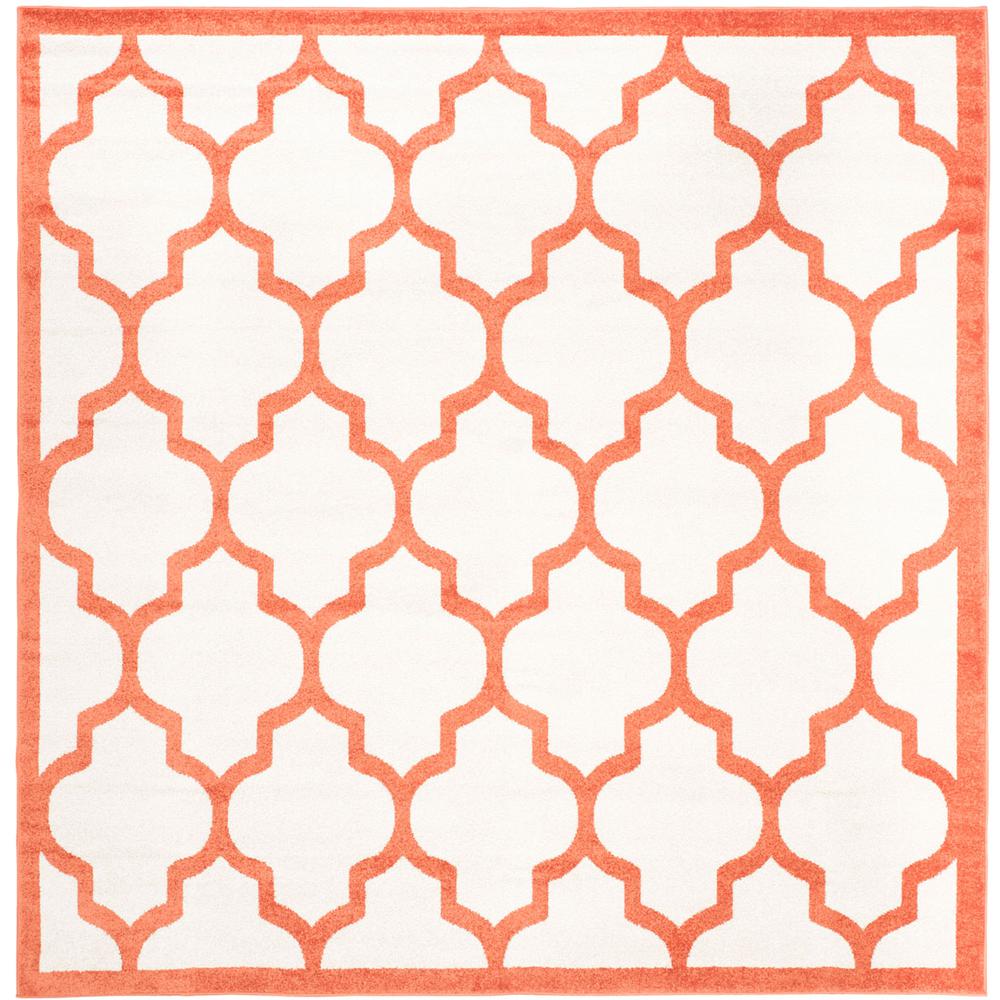 AMHERST, BEIGE / ORANGE, 7' X 7' Square, Area Rug, AMT420F-7SQ