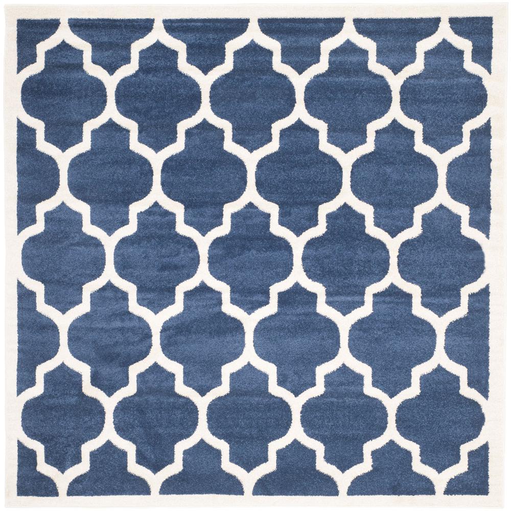 AMHERST, NAVY / BEIGE, 5' X 5' Square, Area Rug
