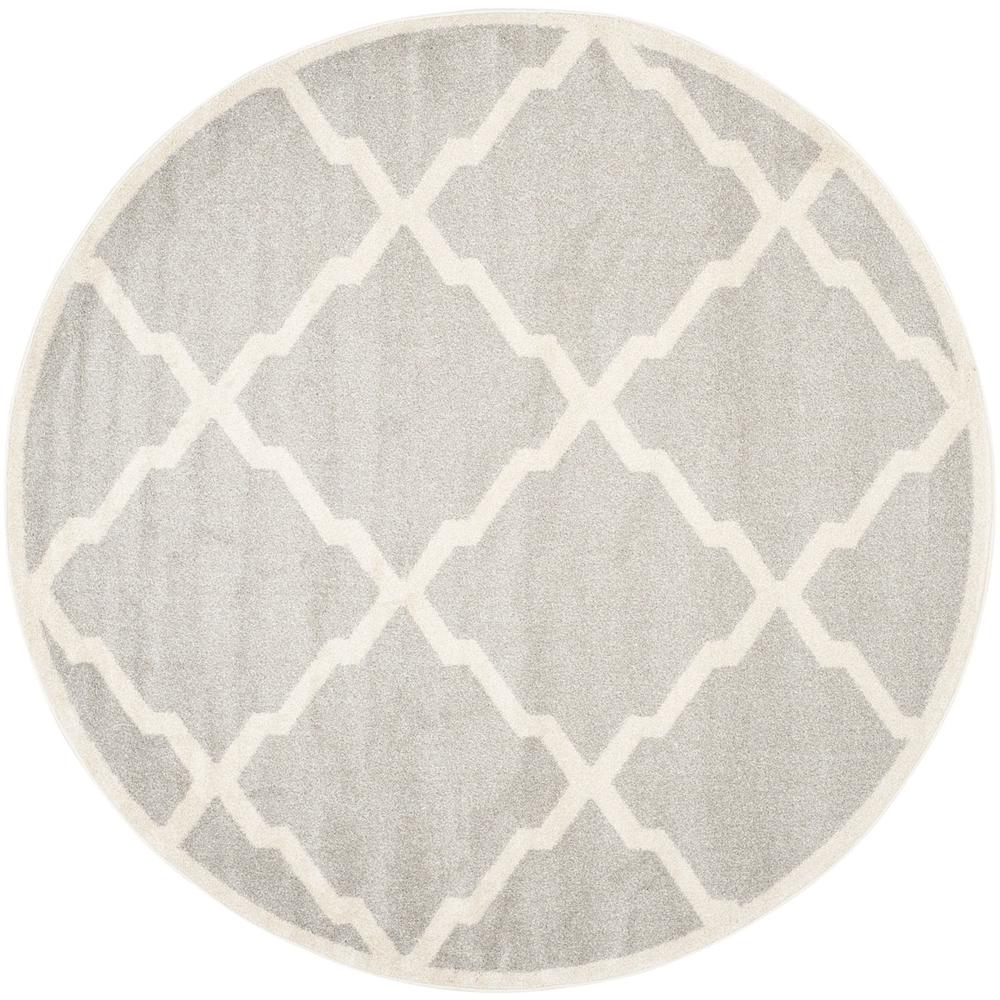 AMHERST, LIGHT GREY / BEIGE, 7' X 7' Round, Area Rug, AMT421B-7R