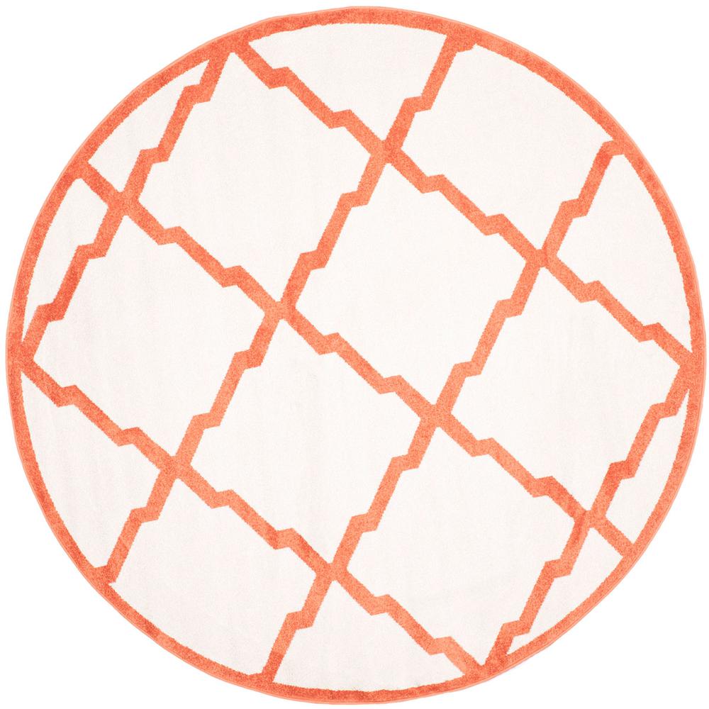 AMHERST, BEIGE / ORANGE, 7' X 7' Round, Area Rug, AMT421F-7R