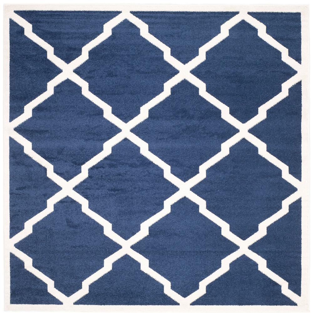 AMHERST, NAVY / BEIGE, 7' X 7' Square, Area Rug, AMT421P-7SQ