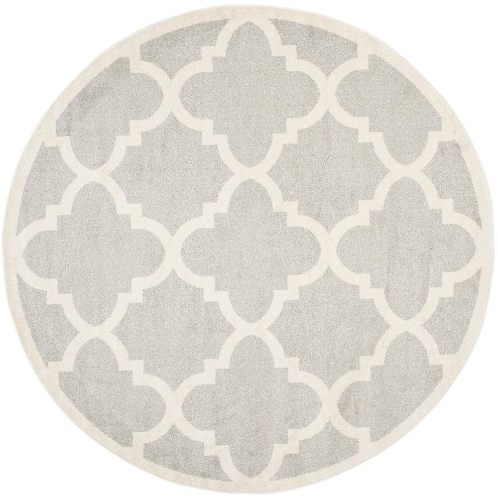 AMHERST, LIGHT GREY / BEIGE, 7' X 7' Round, Area Rug, AMT423B-7R