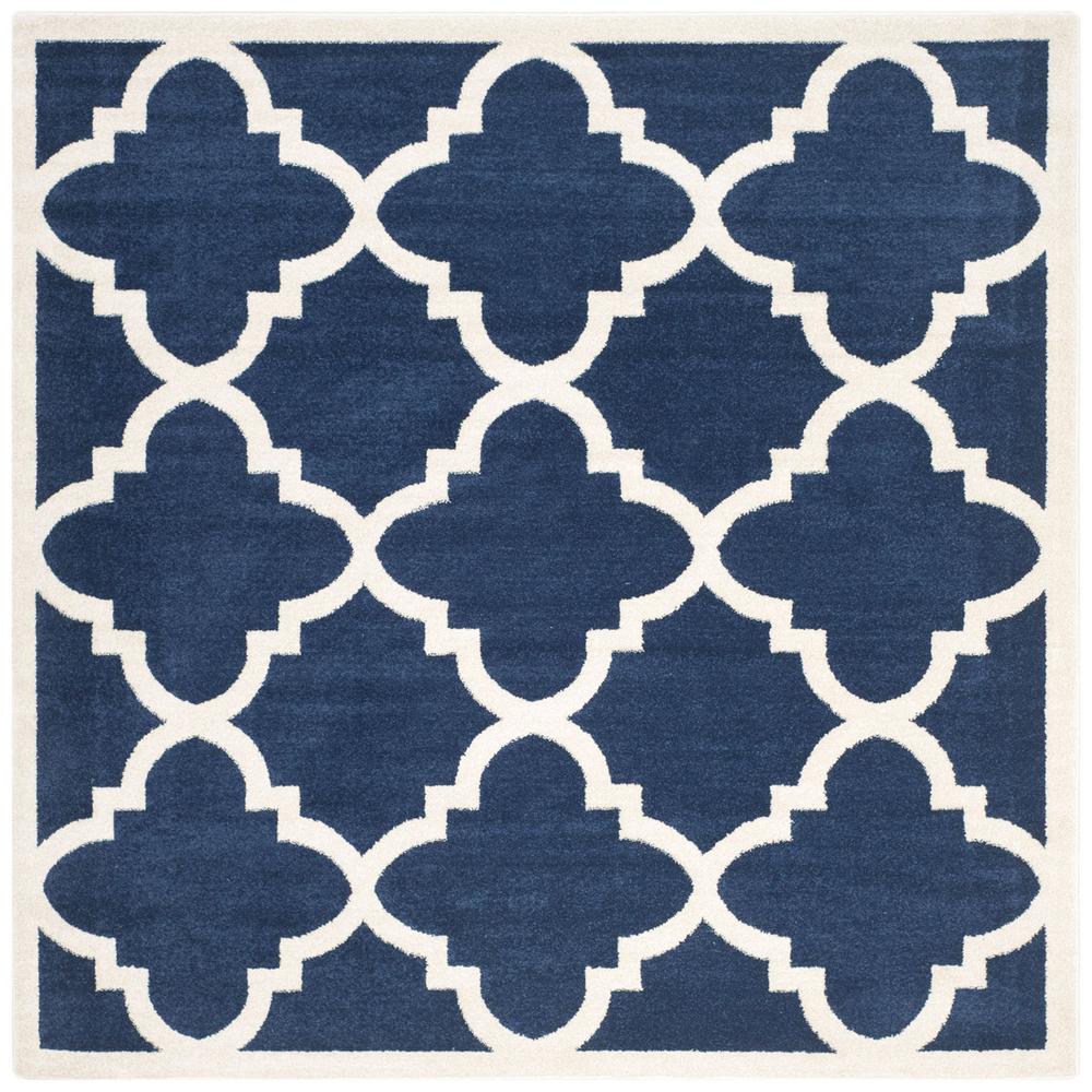 AMHERST, NAVY / BEIGE, 7' X 7' Square, Area Rug, AMT423P-7SQ