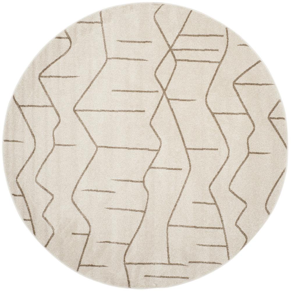 AMHERST, IVORY / GREY, 7' X 7' Round, Area Rug, AMT429K-7R