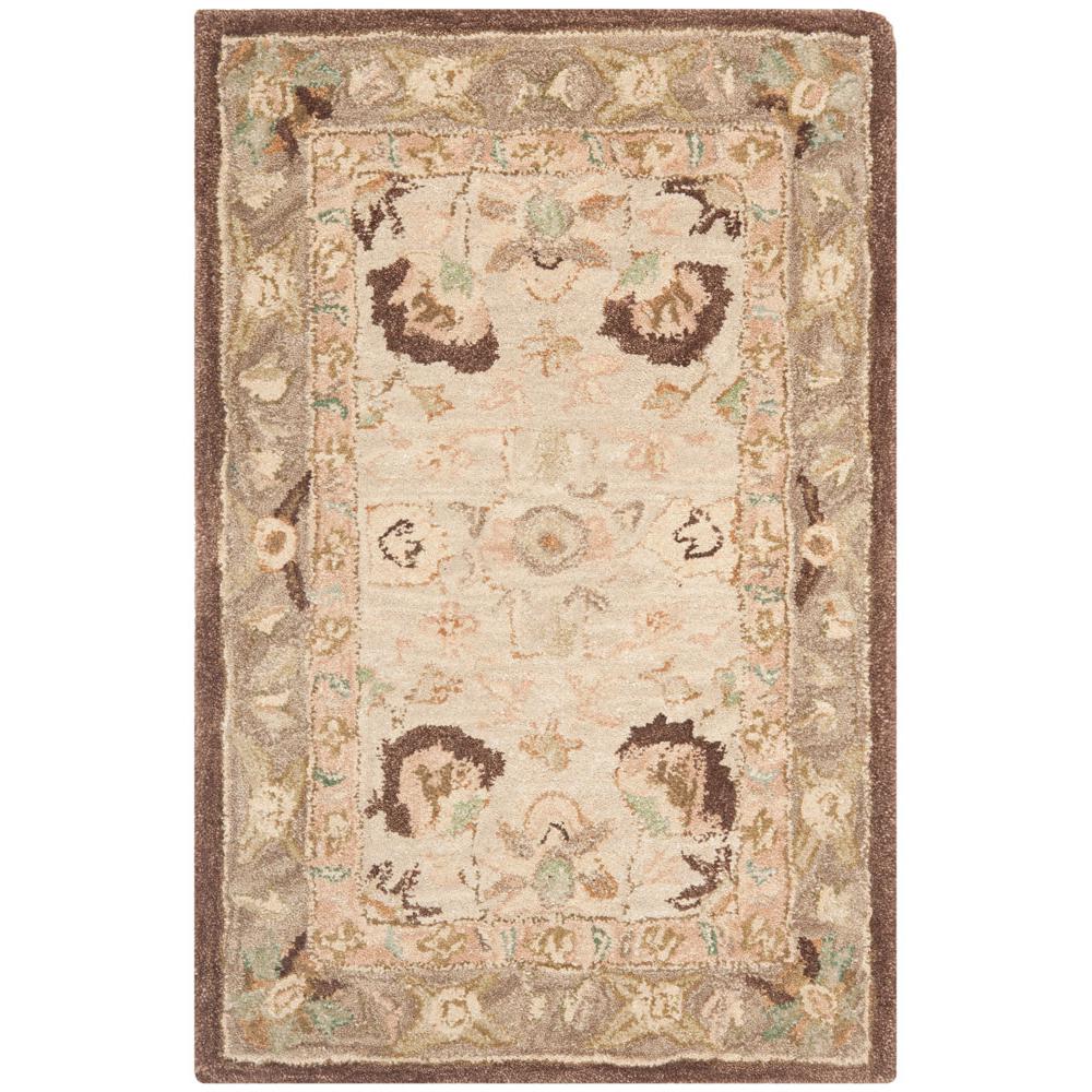 ANATOLIA, IVORY / BROWN, 2' X 3', Area Rug, AN512D-2