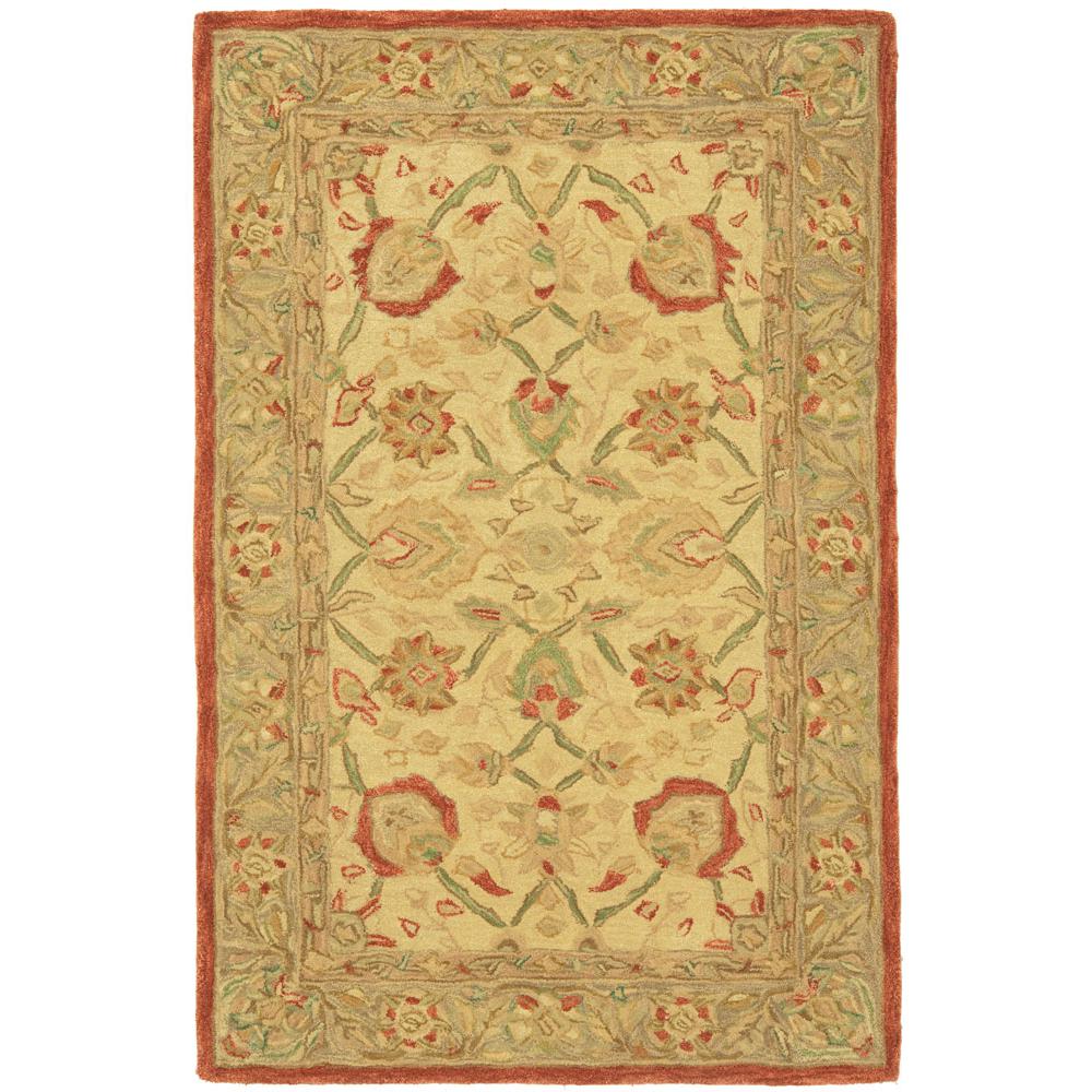 ANATOLIA, BEIGE / RUST, 3' X 5', Area Rug