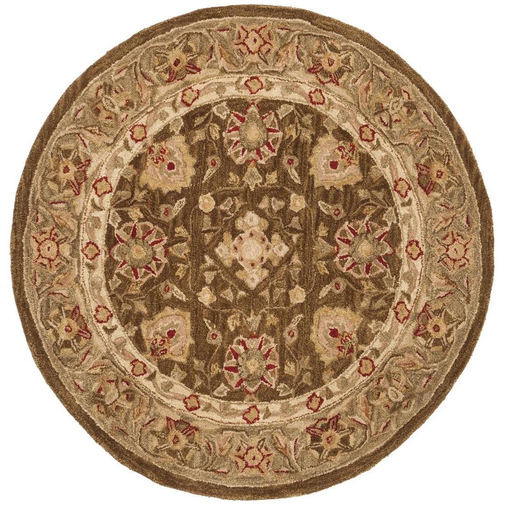 ANATOLIA, BROWN / GREEN, 4' X 4' Round, Area Rug