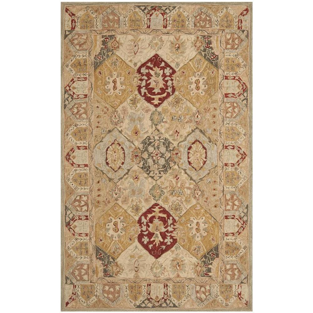 ANATOLIA, BEIGE / MULTI, 5' X 8', Area Rug