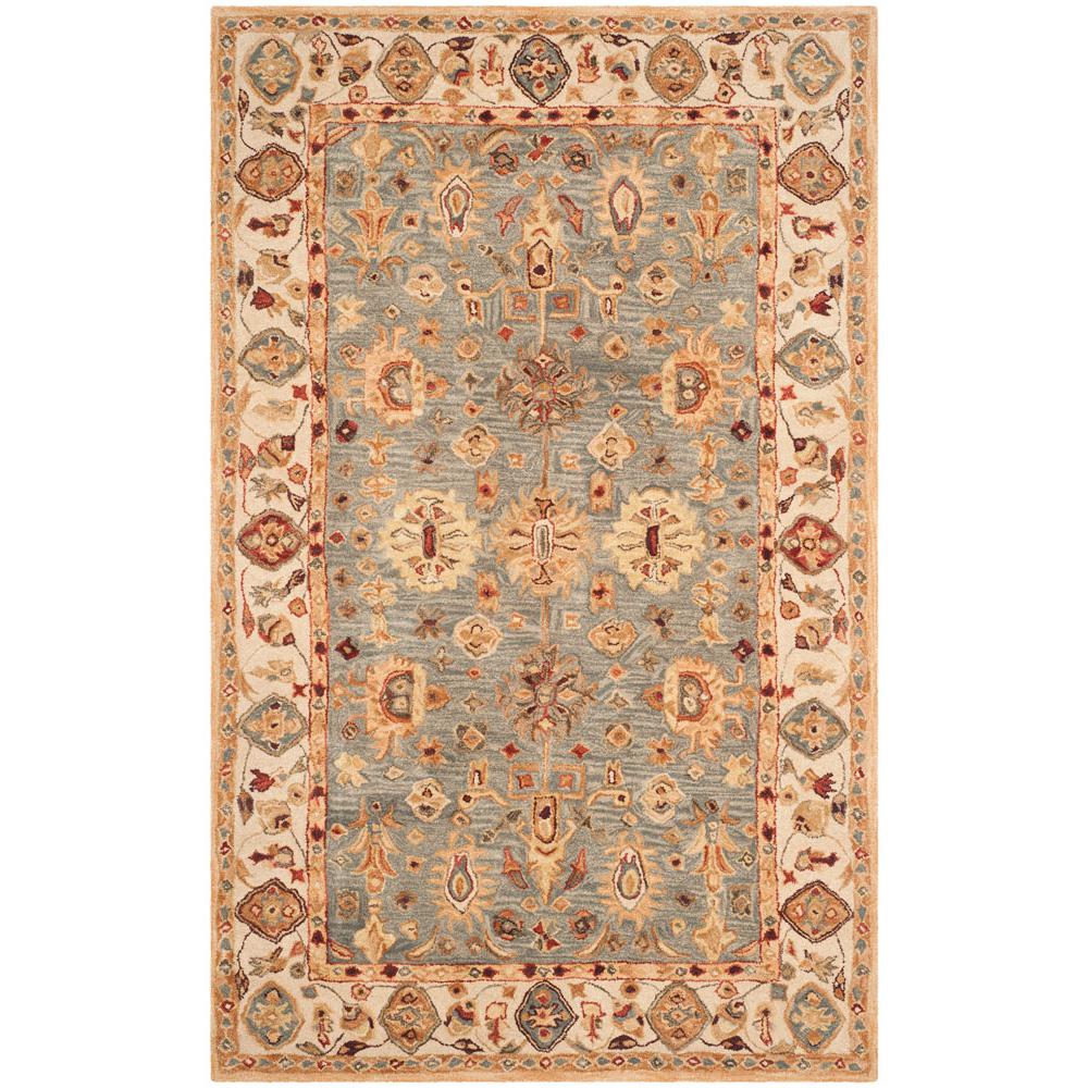 ANATOLIA, BLUE / IVORY, 5' X 8', Area Rug, AN547A-5