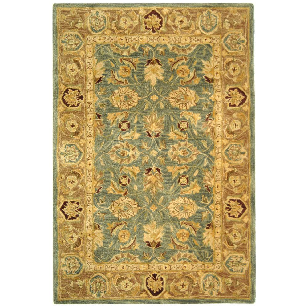 ANATOLIA, TEAL BLUE / TAUPE, 4' X 6', Area Rug