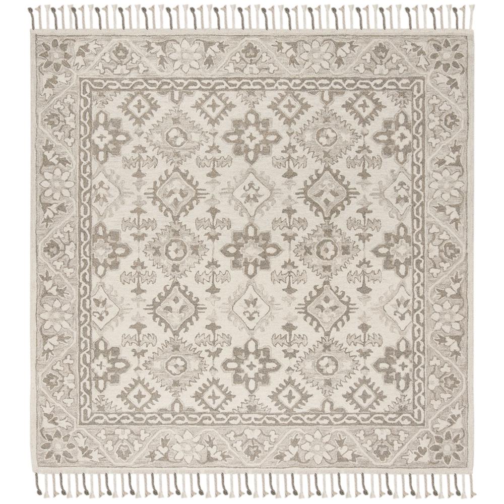 ASPEN, LIGHT GREY / GREY, 7' X 7' Square, Area Rug