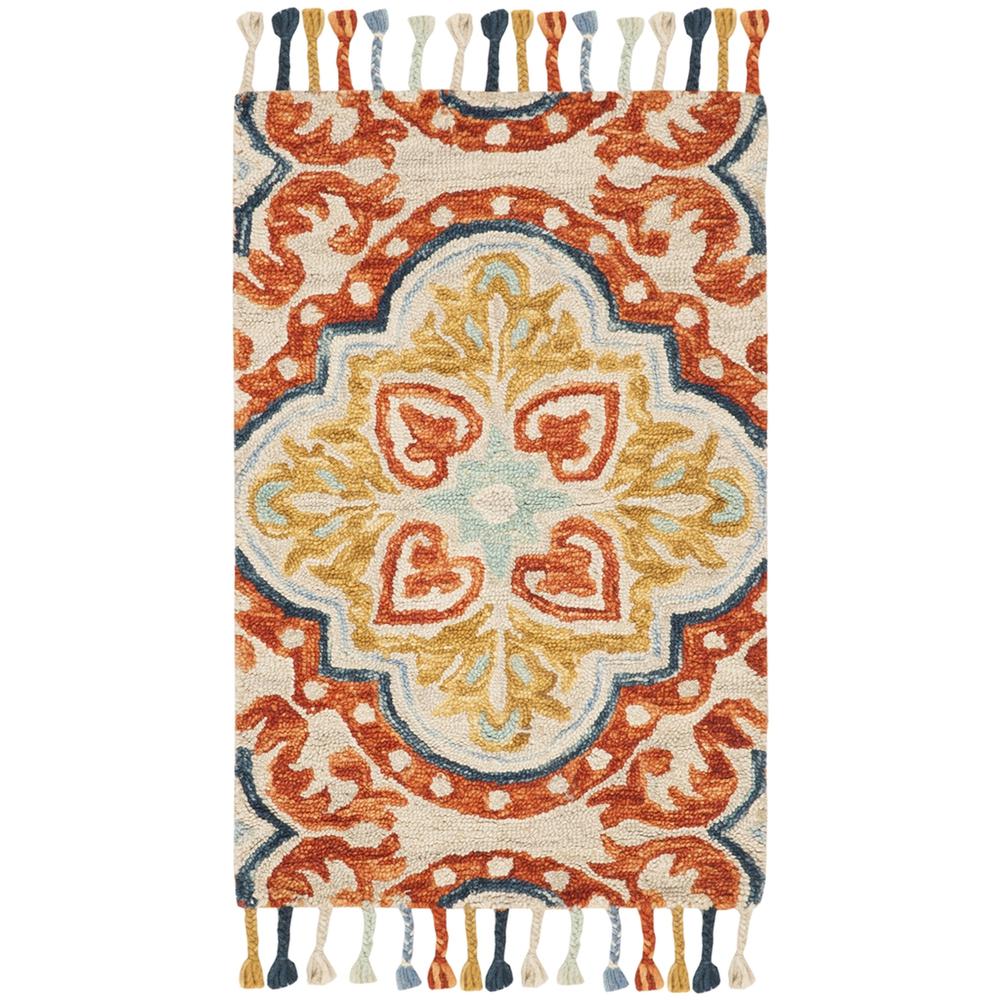 ASPEN, BEIGE / RUST, 2' X 3', Area Rug