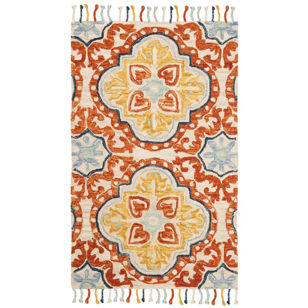 ASPEN, BEIGE / RUST, 3' X 5', Area Rug