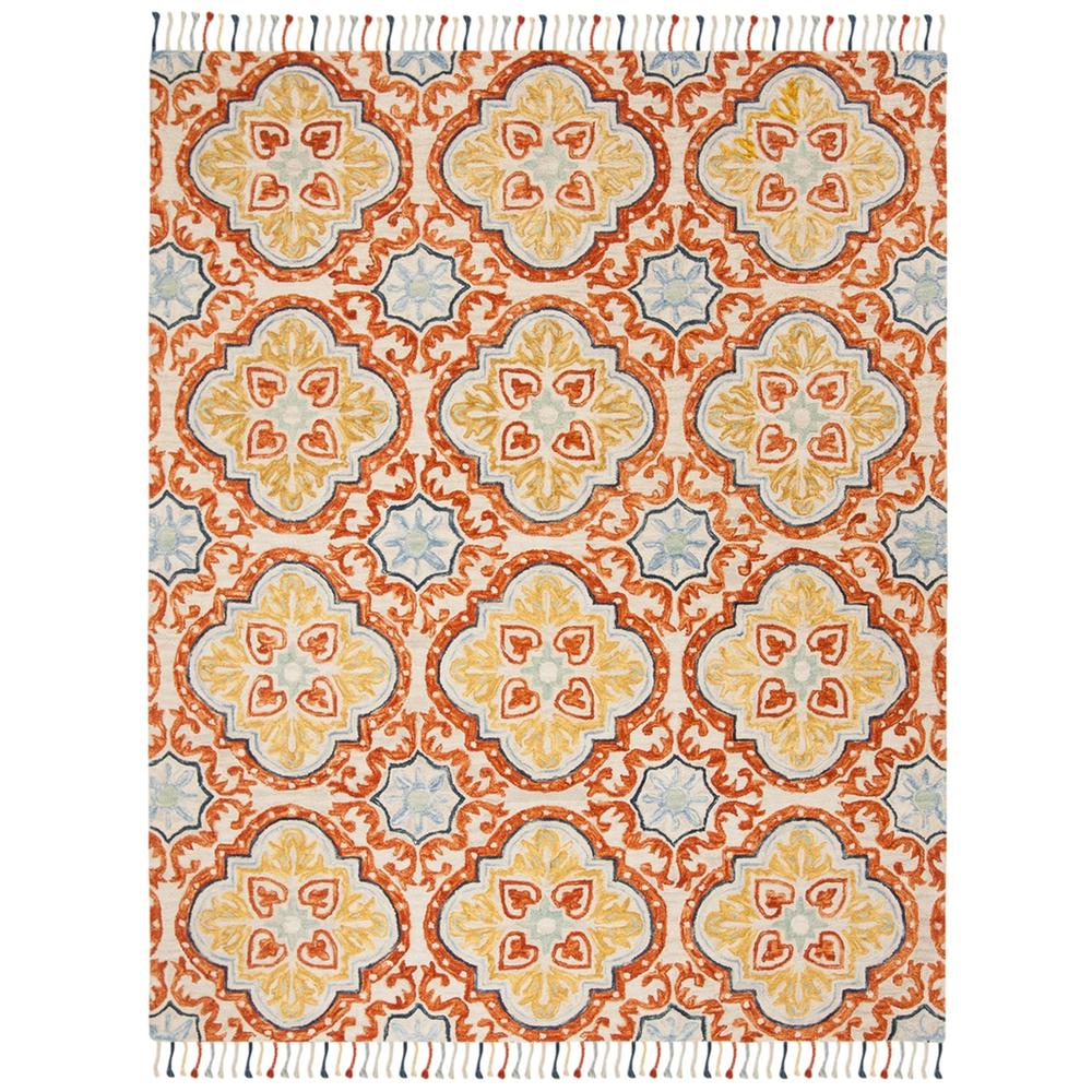ASPEN, BEIGE / RUST, 8' X 10', Area Rug