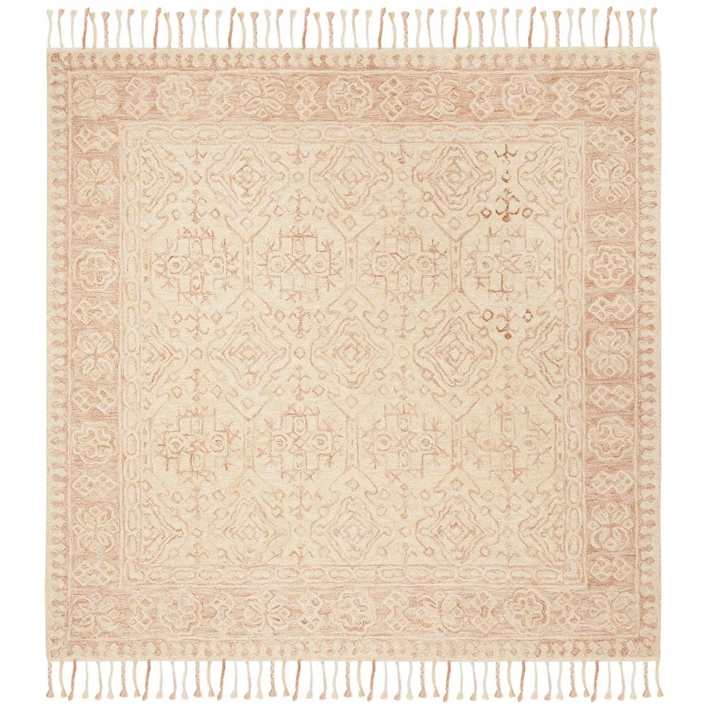 ASPEN, IVORY / BLUSH, 7' X 7' Square, Area Rug