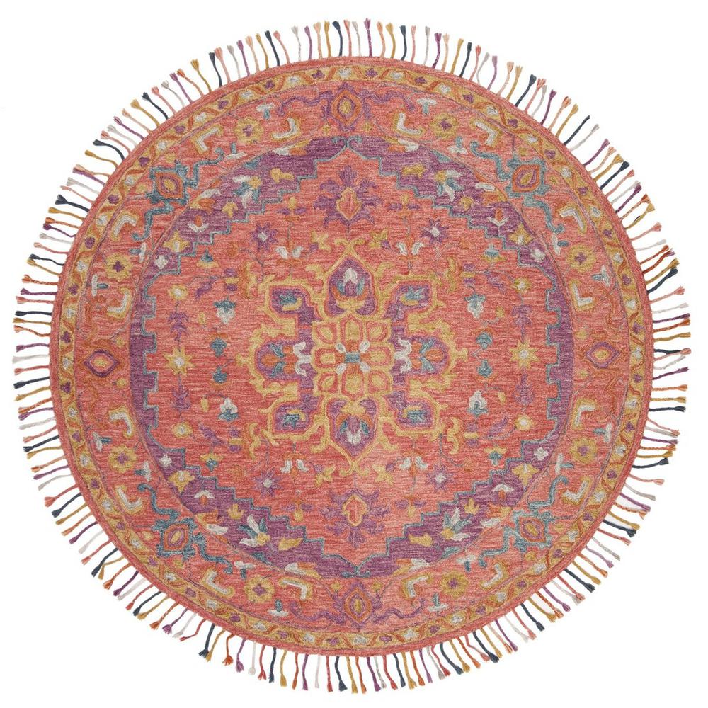 ASPEN, PINK / VIOLET, 7' X 7' Round, Area Rug