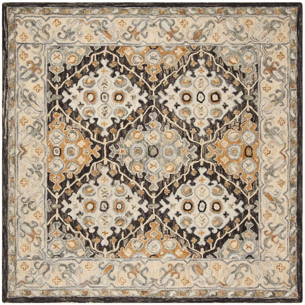 ASPEN, BEIGE / BROWN, 7' X 7' Square, Area Rug