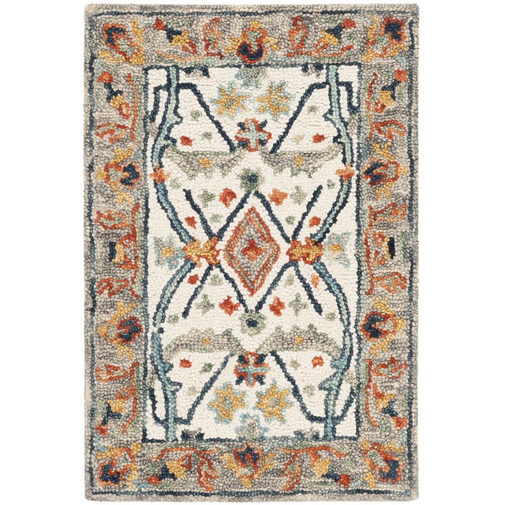 ASPEN, IVORY / BLUE, 2' X 3', Area Rug, APN308A-2
