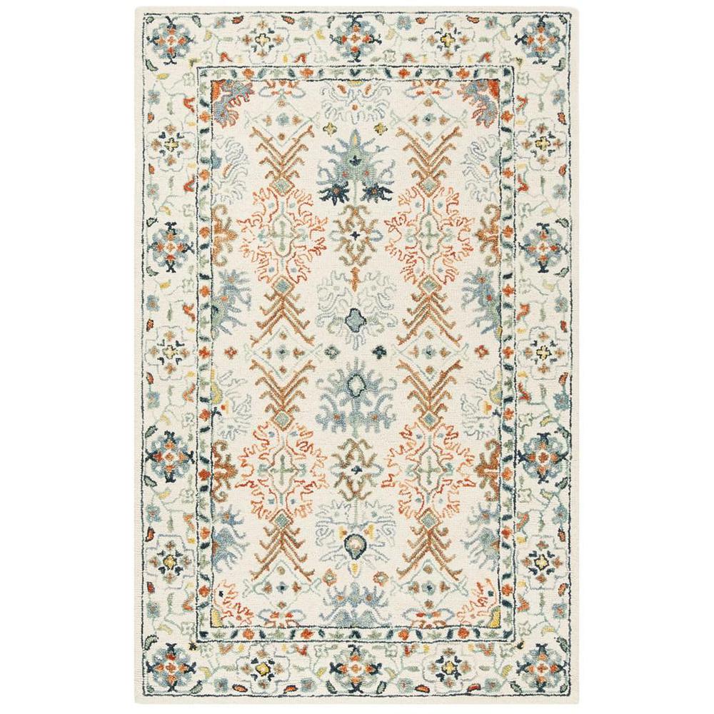 ASPEN, IVORY / BLUE, 5' X 8', Area Rug, APN310A-5