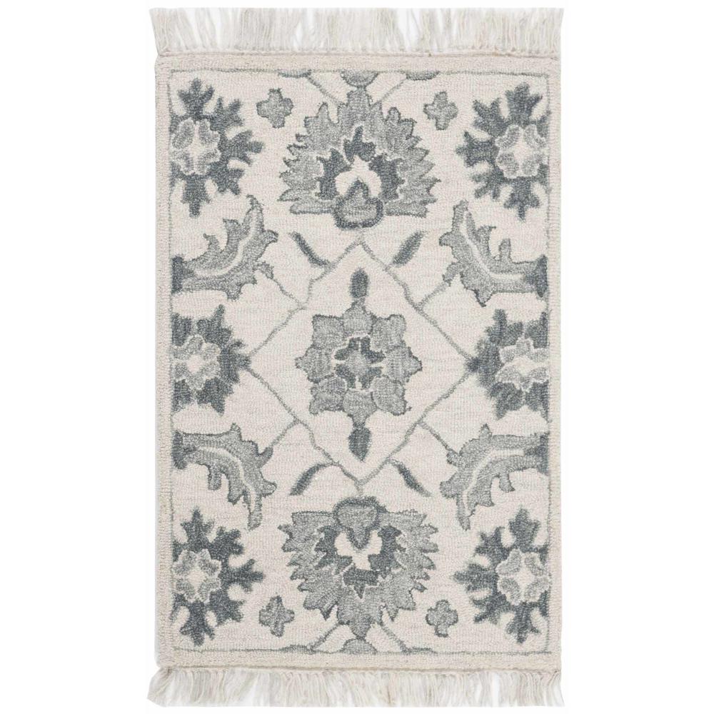 ASPEN, GREEN / GREY, 2' X 3', Area Rug