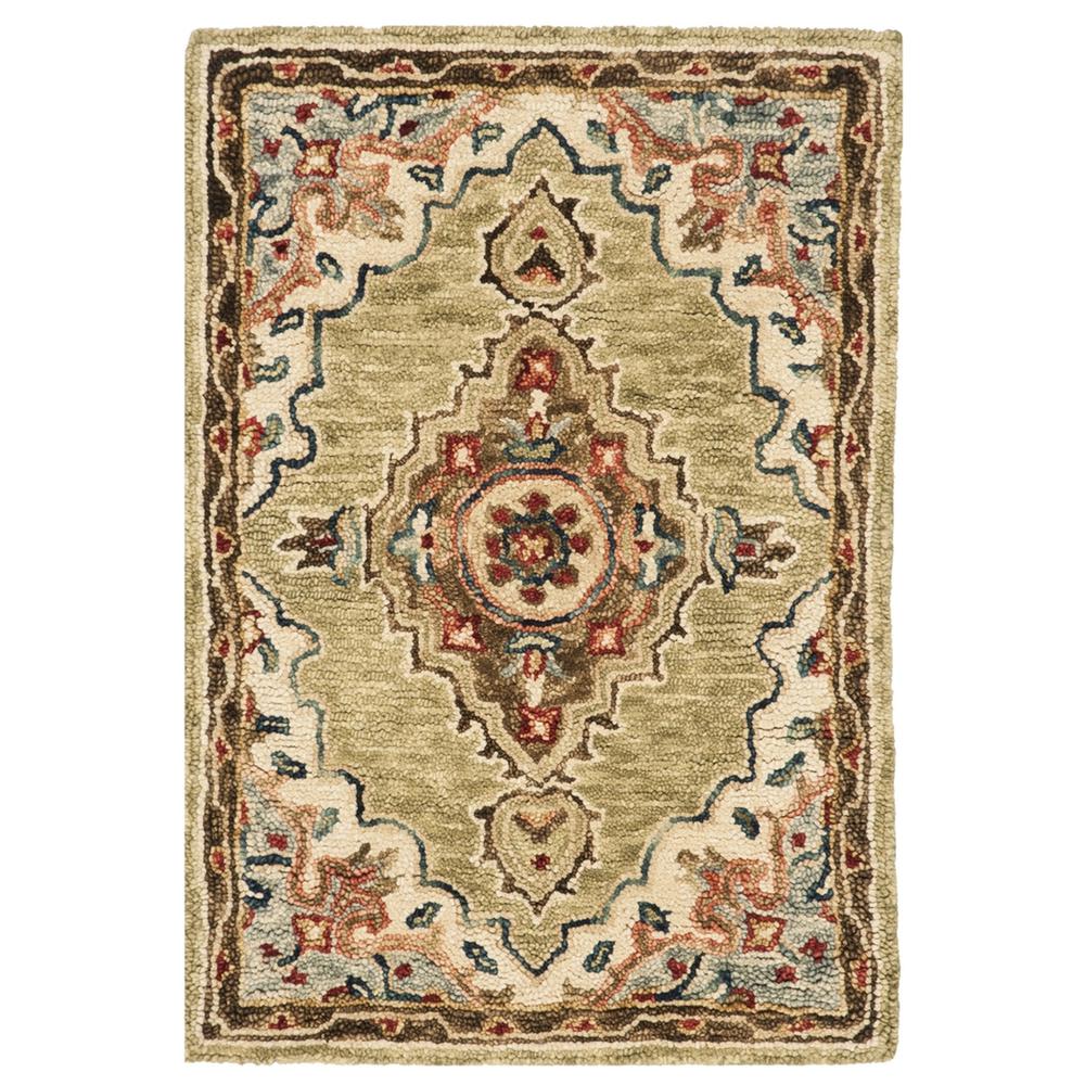 ASPEN, SAGE / BROWN, 2' X 3', Area Rug