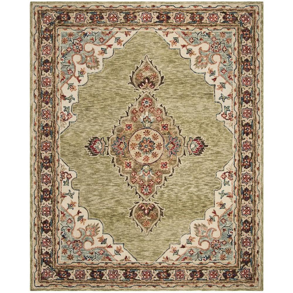 ASPEN, SAGE / BROWN, 8' X 10', Area Rug