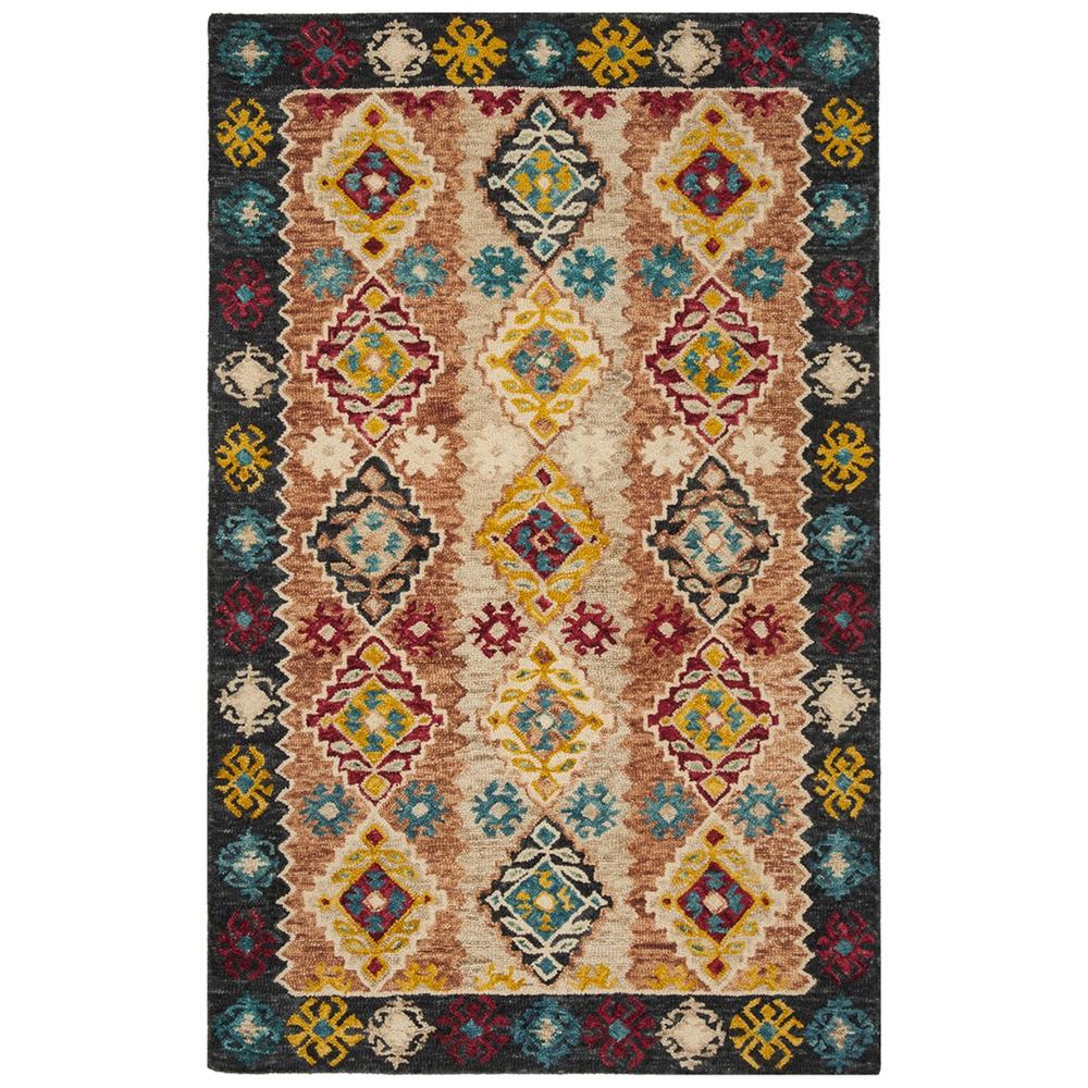 ASPEN, BEIGE / CHARCOAL, 5' X 8', Area Rug