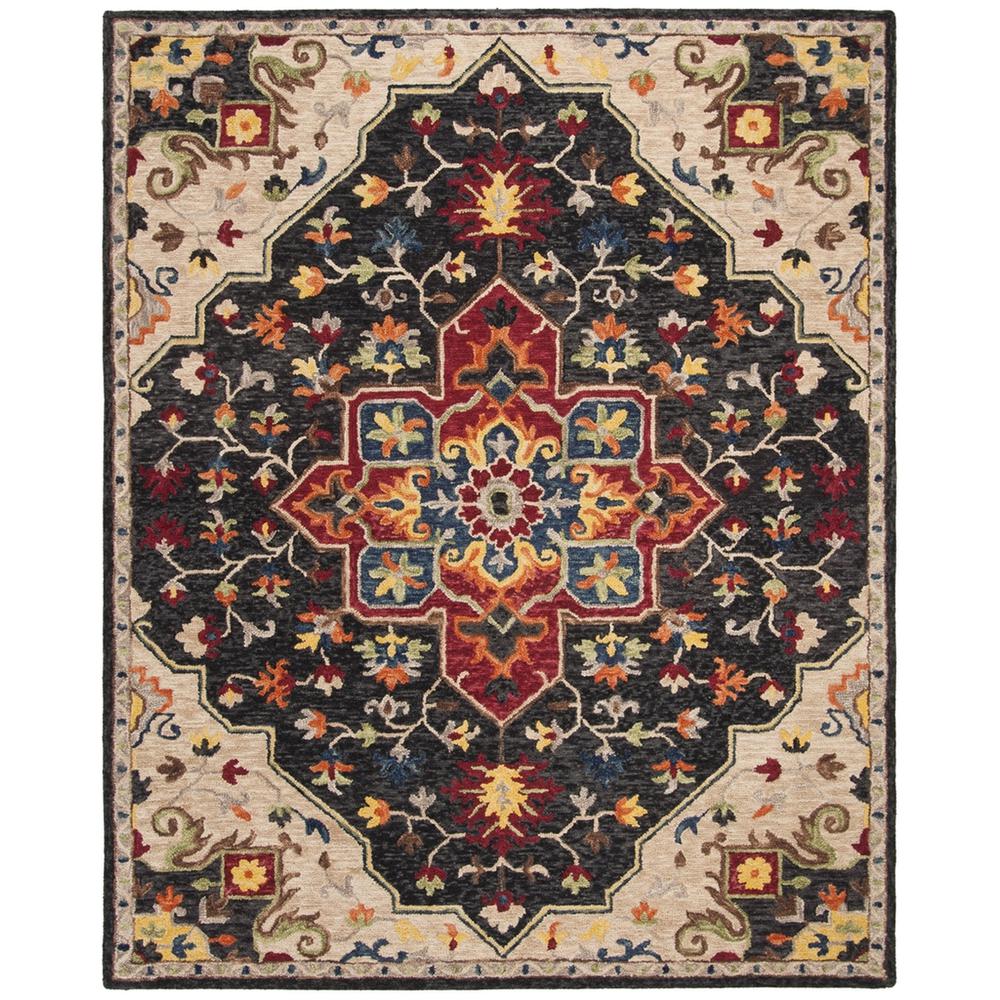 ASPEN, CHARCOAL / CREAM, 8' X 10', Area Rug