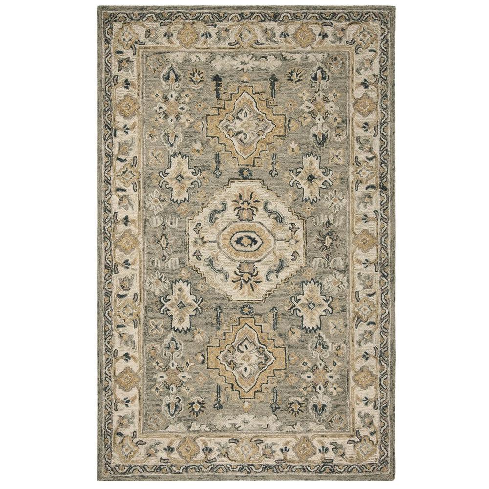 ASPEN, MOSS / IVORY, 5' X 8', Area Rug