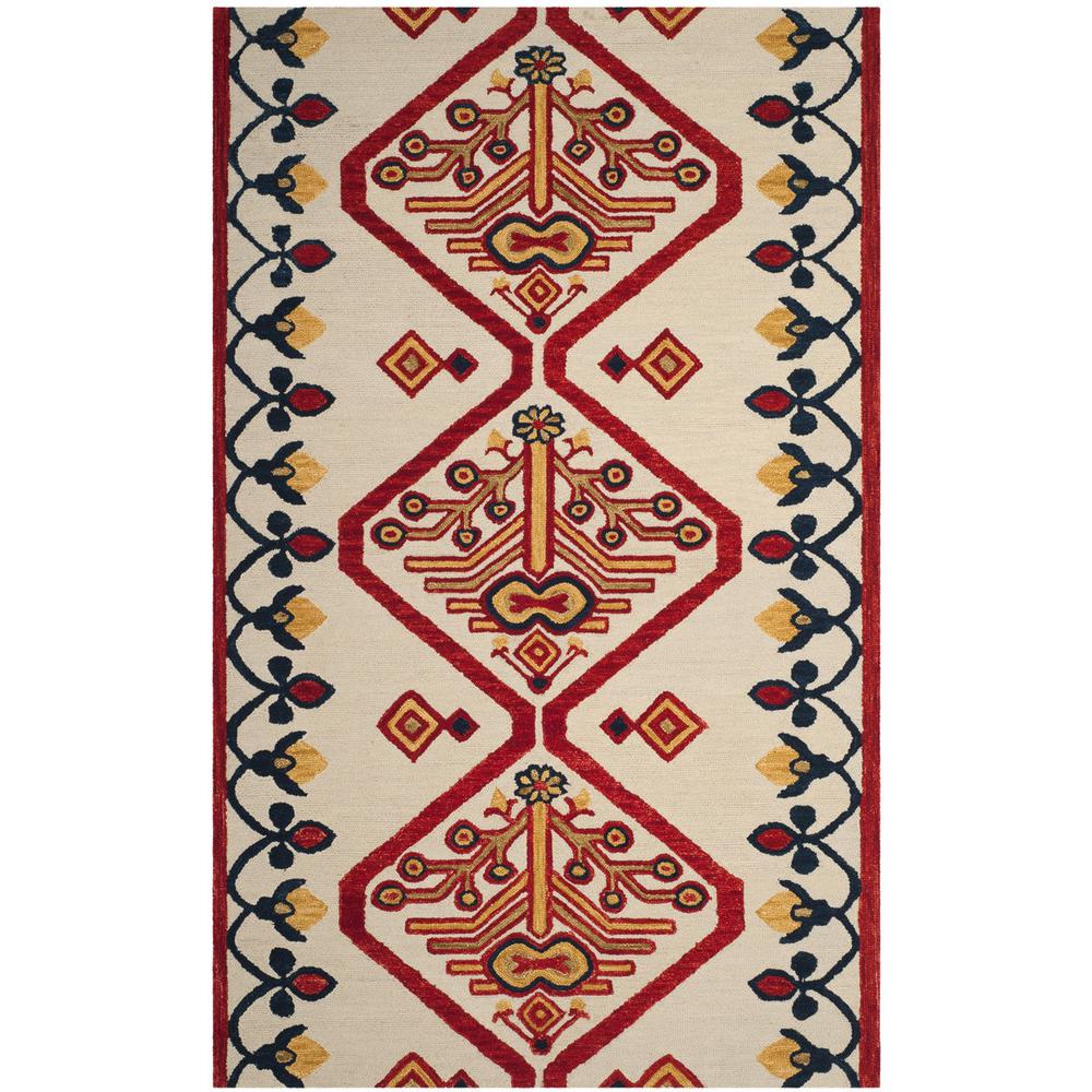 ASPEN, IVORY / MULTI, 5' X 8', Area Rug, APN703A-5