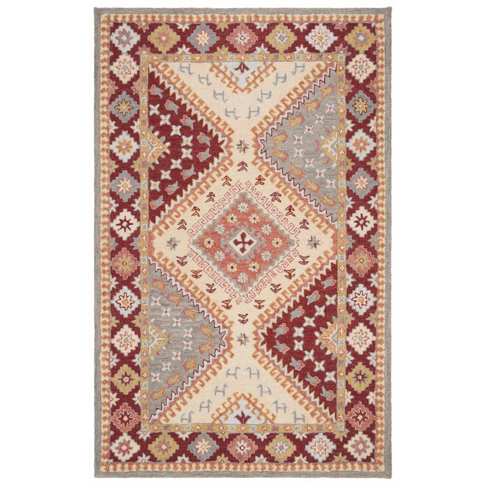 ASPEN, RED / IVORY, 2' X 3', Area Rug