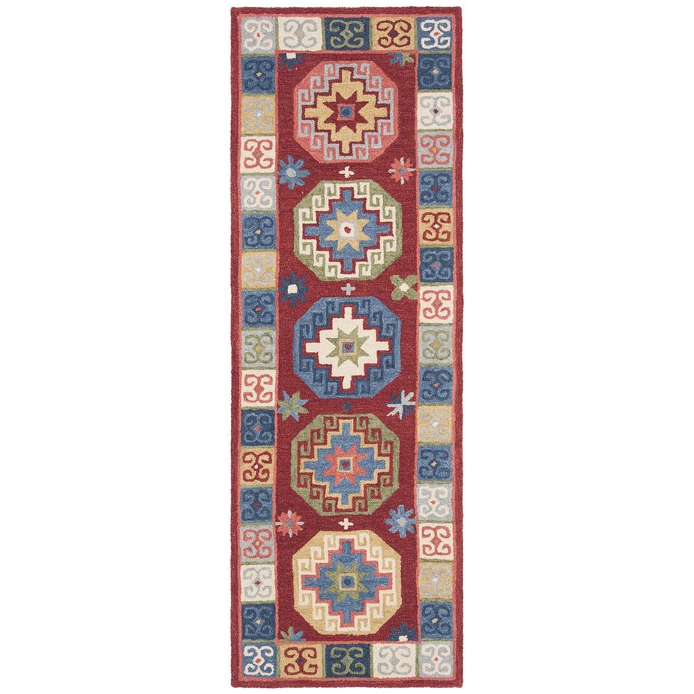 ASPEN, RED / BLUE, 2'-3" X 7', Area Rug, APN802Q-27