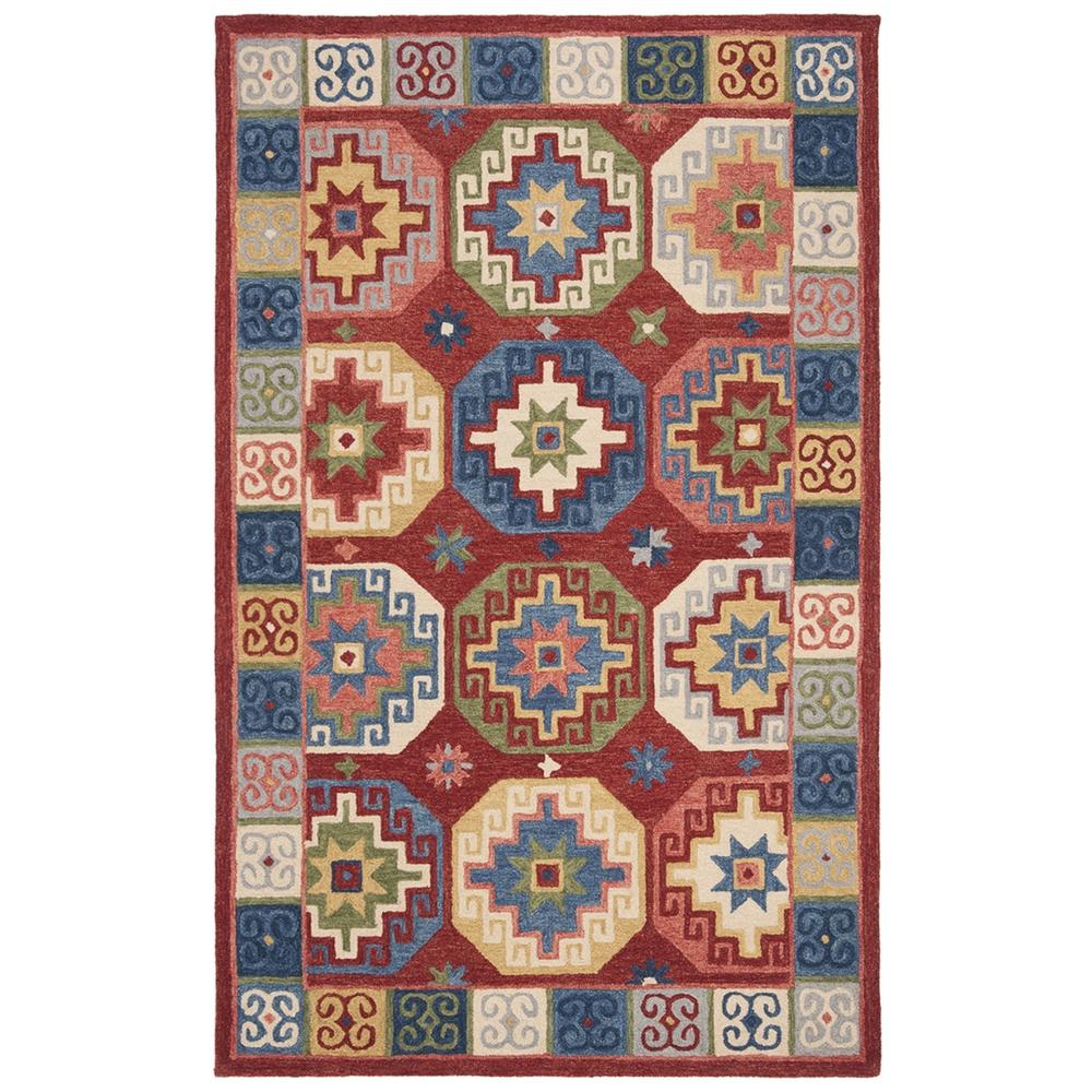ASPEN, RED / BLUE, 2' X 3', Area Rug, APN802Q-2