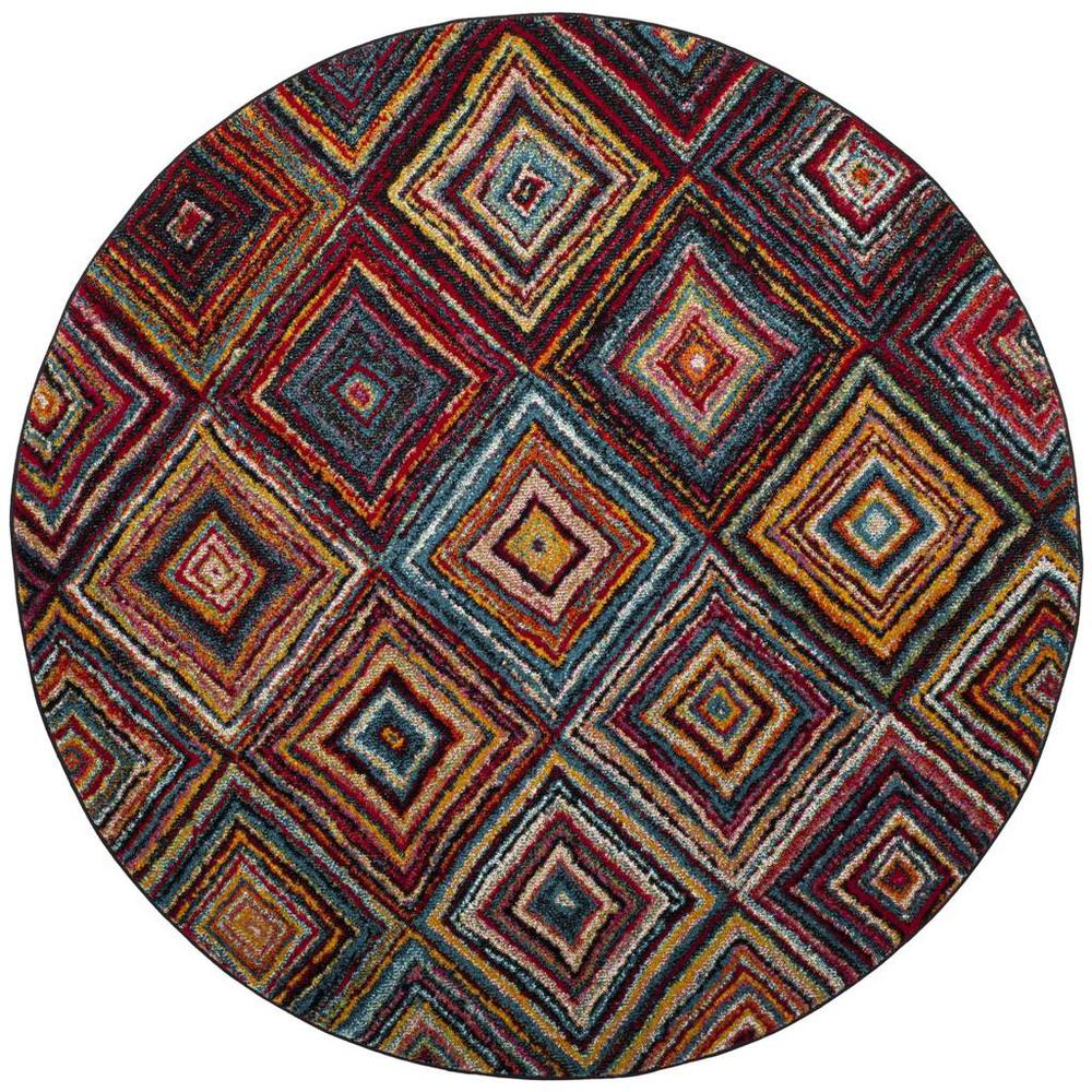 ARUBA, MULTI, 6'-7" X 6'-7" Round, Area Rug, ARB501M-7R