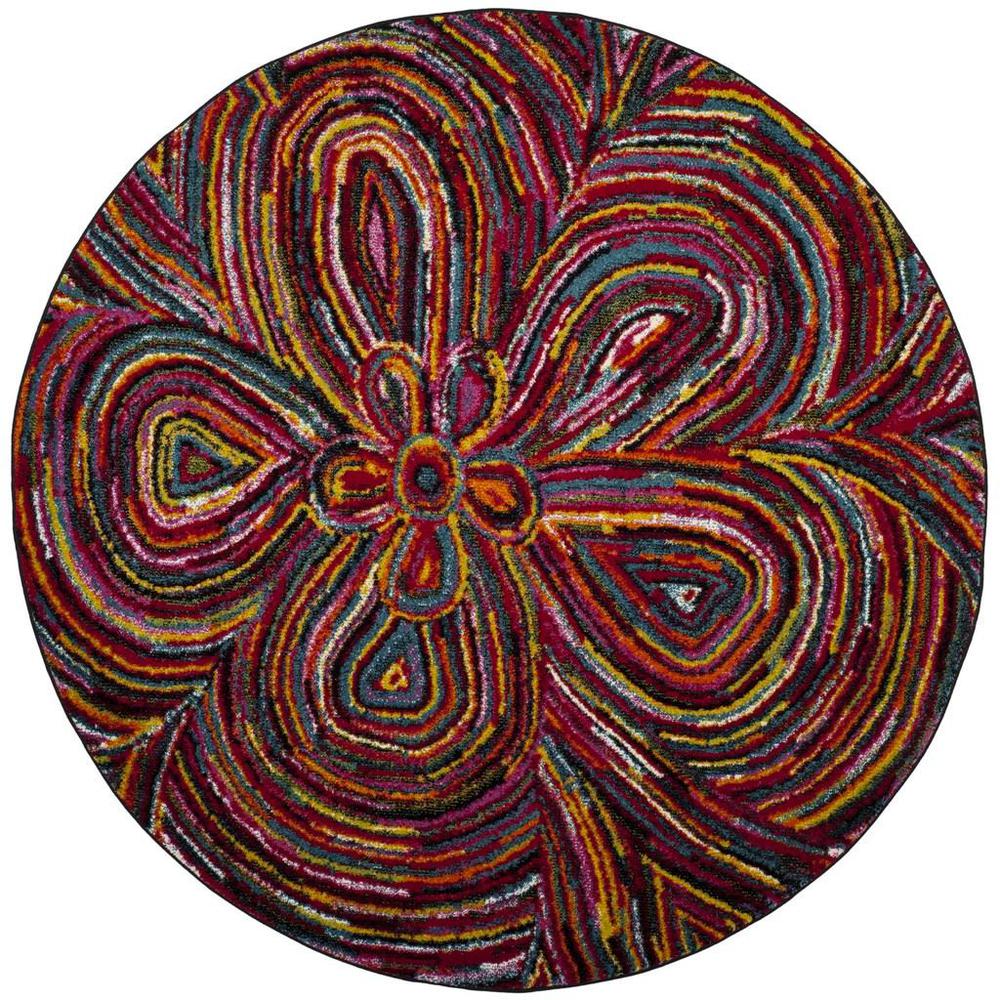 ARUBA, MULTI, 6'-7" X 6'-7" Round, Area Rug, ARB503M-7R