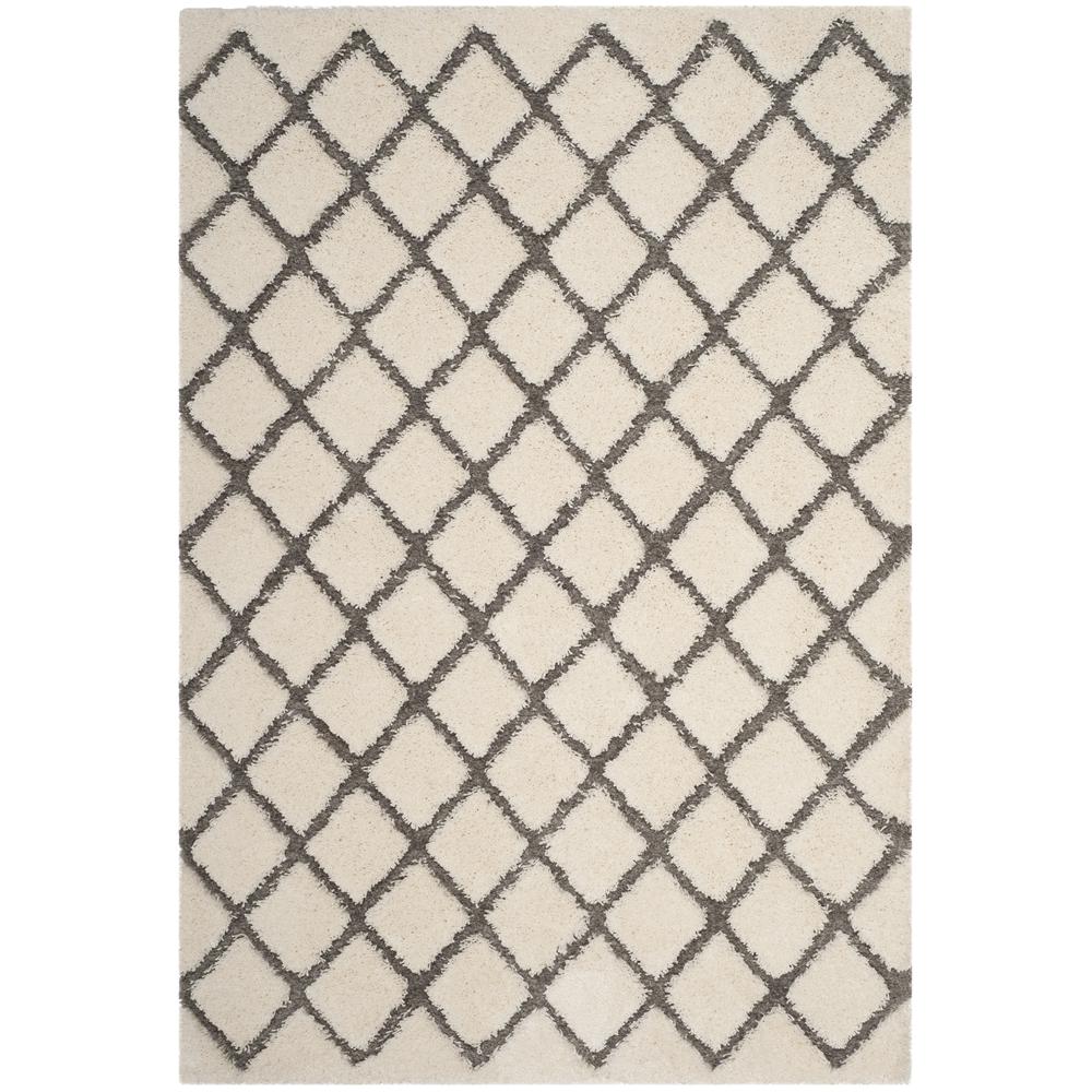 ADRIANA SHAG, CREAM / GREY, 2'-3" X 8', Area Rug