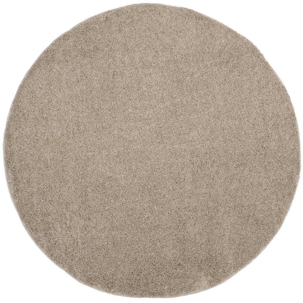 ARIZONA SHAG, LIGHT BEIGE, 6'-7" X 6'-7" Round, Area Rug