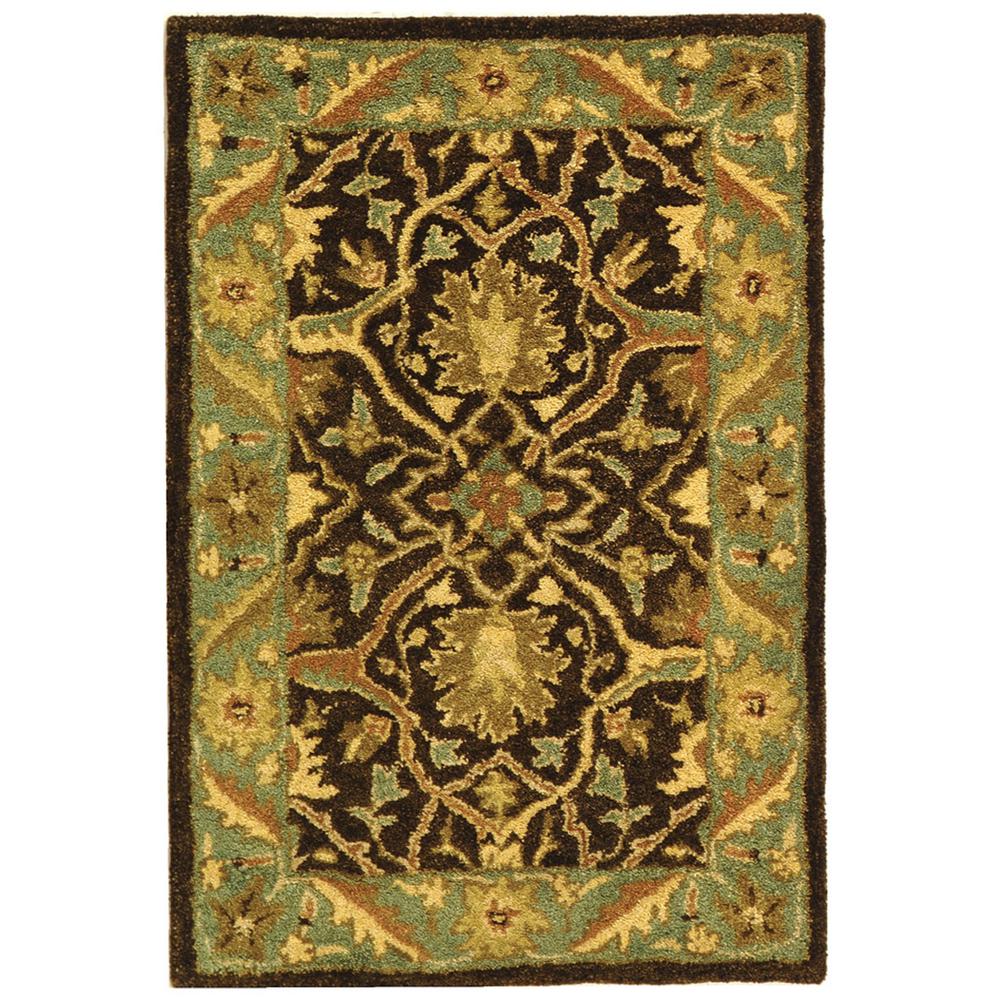 ANTIQUITY, BROWN / GREEN, 2' X 3', Area Rug, AT14F-2